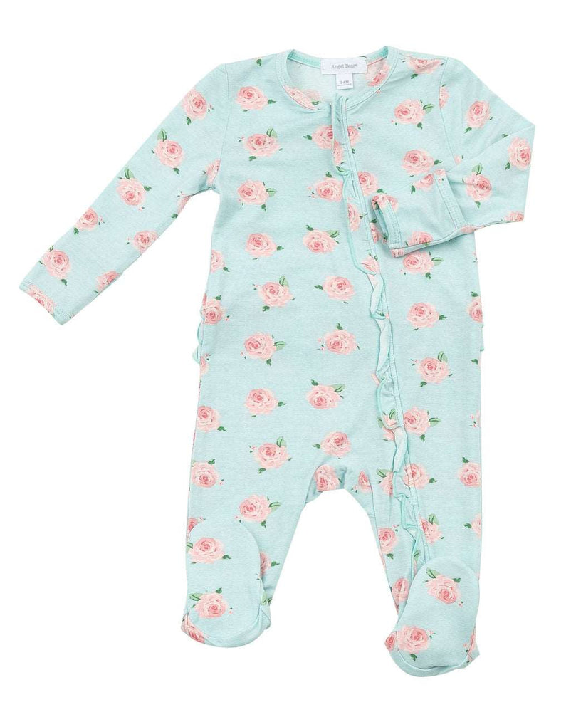 Angel Dear, Baby Girl Apparel - Rompers,  Angel Dear Zipper Footie in Petite Rose