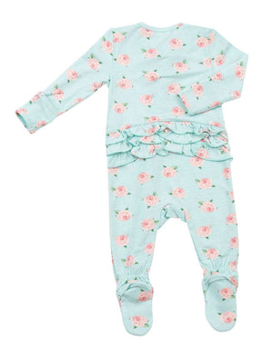 Angel Dear, Baby Girl Apparel - Rompers,  Angel Dear Zipper Footie in Petite Rose