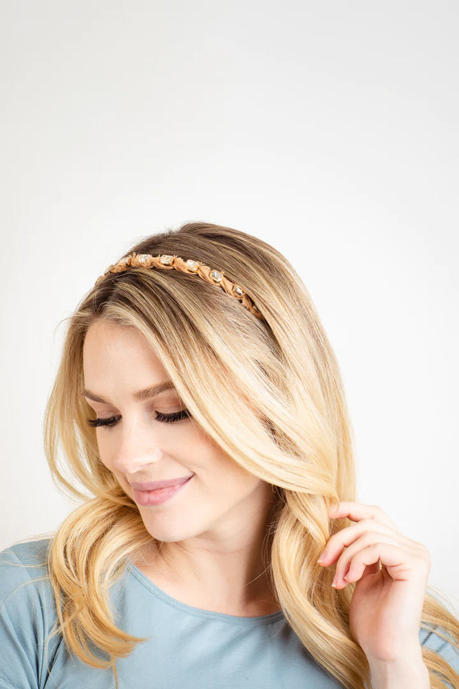 Phoebe Linen Fluff Headband - Eden Lifestyle