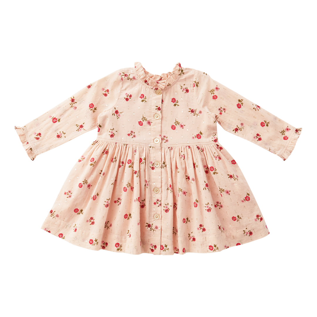 Pink Chicken Autumn Dress Lurex Wallpaper Floral - Eden Lifestyle