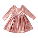 Pink Chicken Liza Lamé Dress Dusty Pink Metallic - Eden Lifestyle