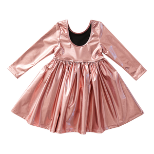 Pink Chicken Liza Lamé Dress Dusty Pink Metallic - Eden Lifestyle