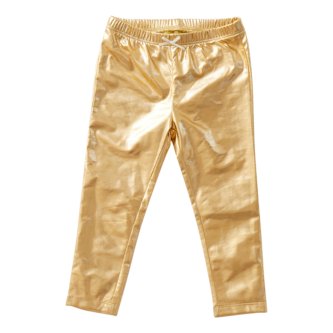 Pink Chicken Lame Legging Gold Metallic - Eden Lifestyle