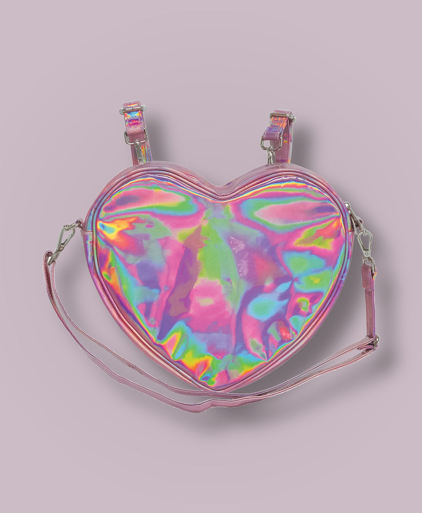 Eden Lifestyle, Gifts - Kids Misc,  Pink Holographic Heart Backpack