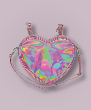 Eden Lifestyle, Gifts - Kids Misc,  Pink Holographic Heart Backpack