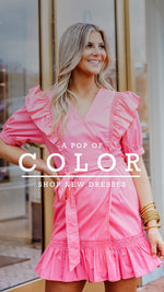 Pink Poplin Wrap Dress - Eden Lifestyle