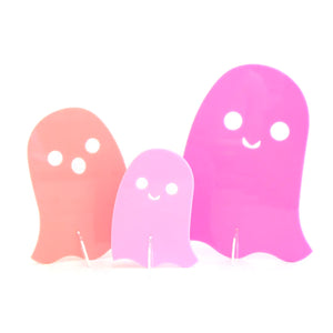 Pink Set Opaque Acrylic Ghost Decorations - Eden Lifestyle