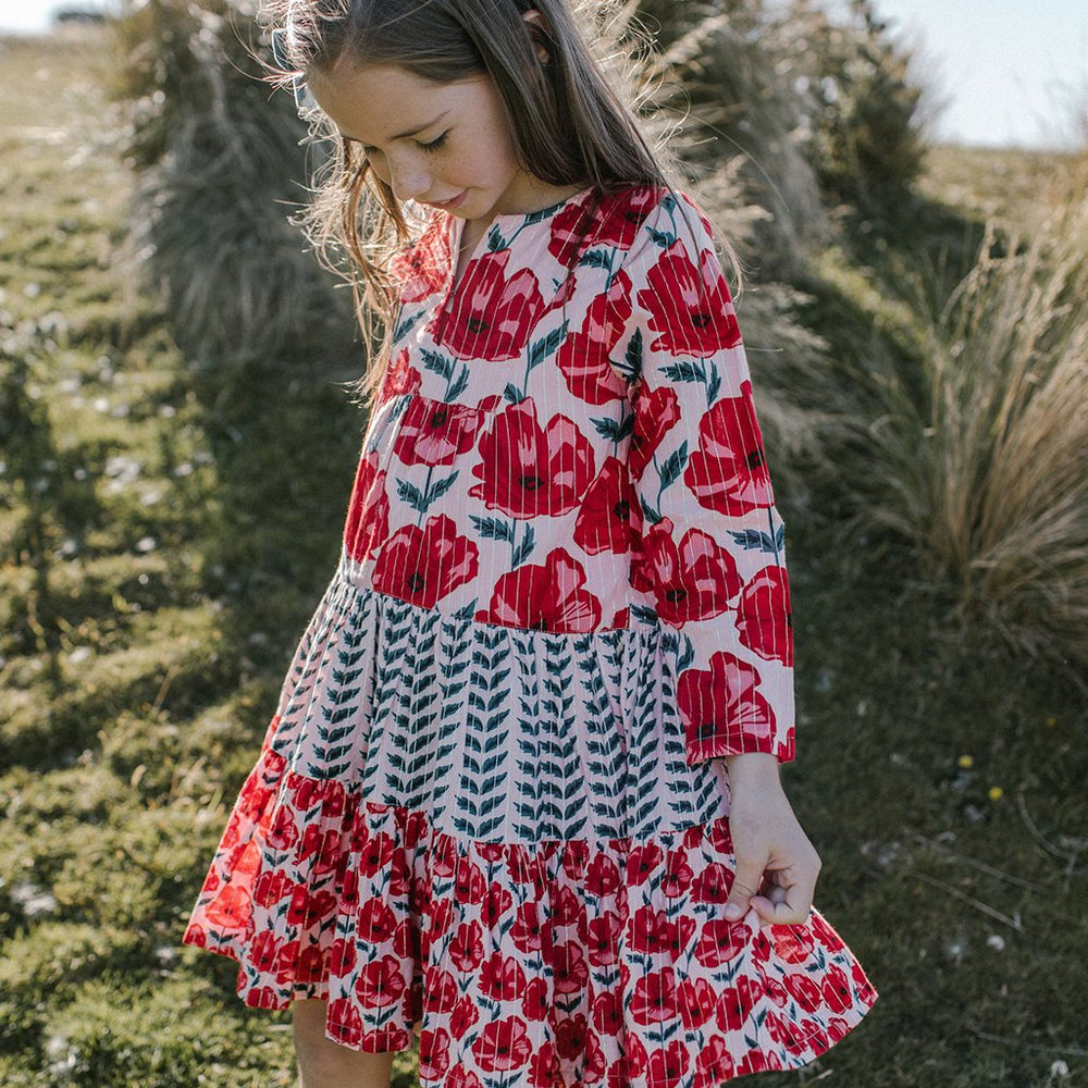 Pink Chicken, Girl - Dresses,  Pink Chicken Penelope Dress - Rose Floral