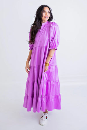 Puff Sleeve Tier Maxi Dress - Eden Lifestyle