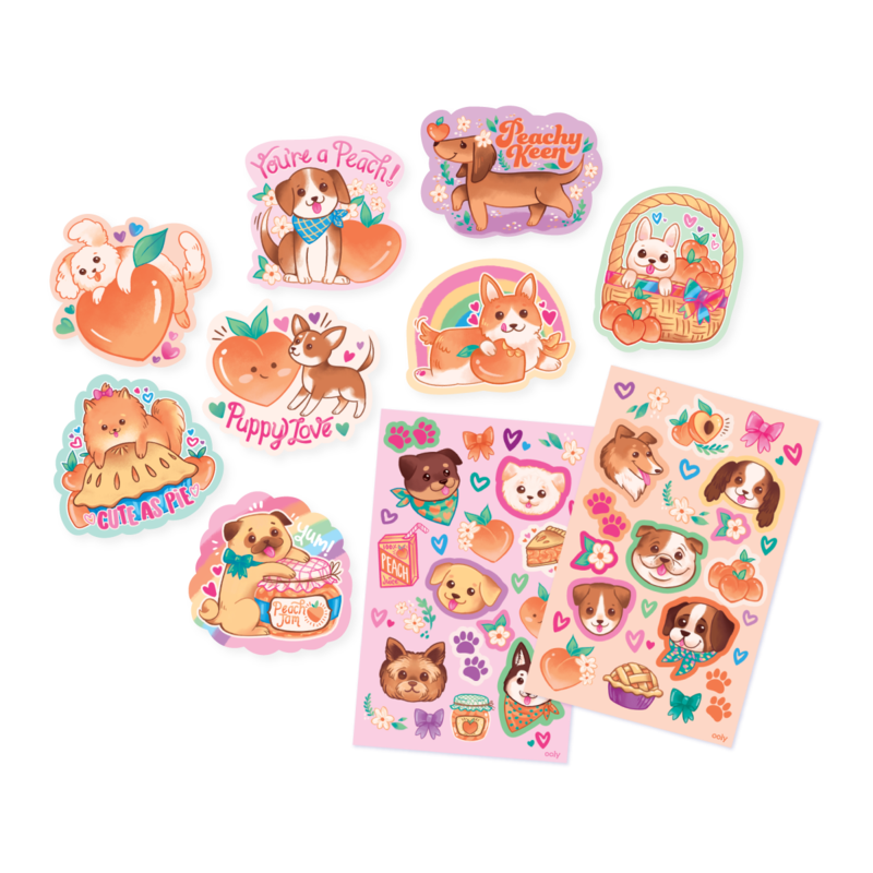 Ooly, Gifts - Kids Misc,  Puppies and Peaches Scented Stickers