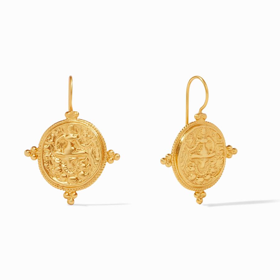 Julie Vos, Accessories - Jewelry,  Julie Vos - Quatro Coin Earrings Gold