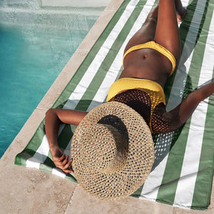 Quick Dry Towel - Cabana - Cayman Khaki - Large - Eden Lifestyle