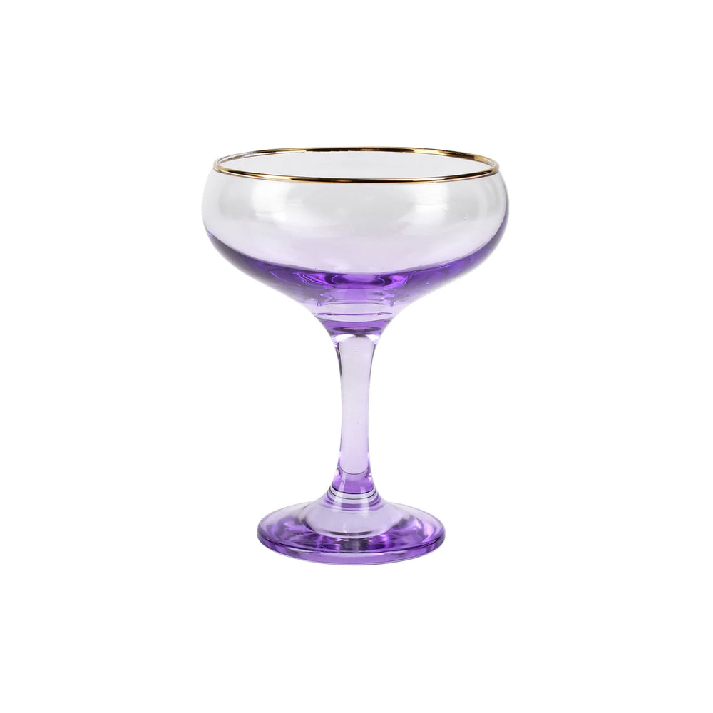 Rainbow Amethyst Coupe Champagne Glass - Eden Lifestyle