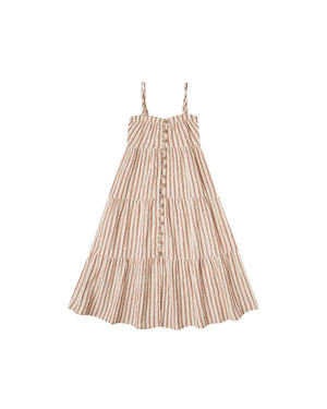Rylee and Cru Tiered Maxi Dress Natural Stripe - Eden Lifestyle
