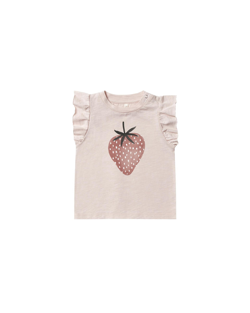 Rylee and Cru, Girl - Shirts & Tops,  Rylee & Cru Strawberry Ruffled Tank