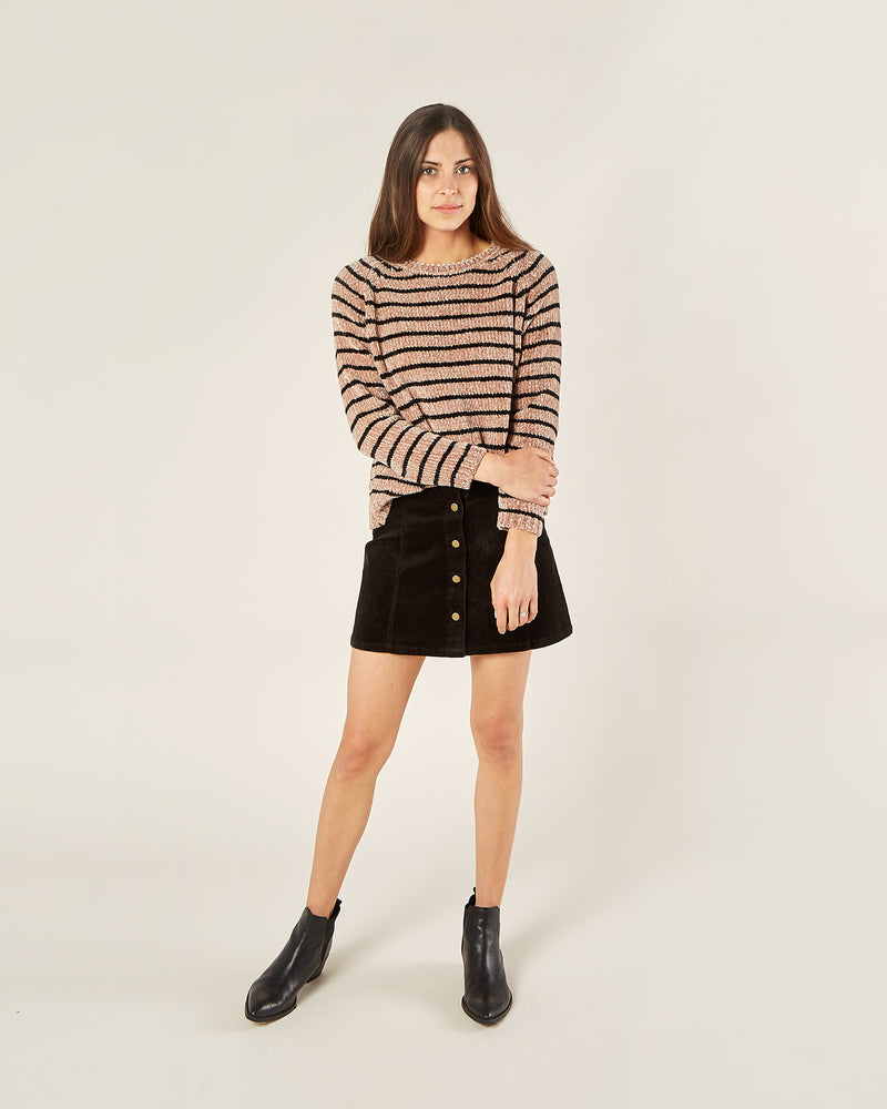 Rylee and Cru, Women - Shirts & Tops,  Rylee & Cru Striped Chenille Sweater