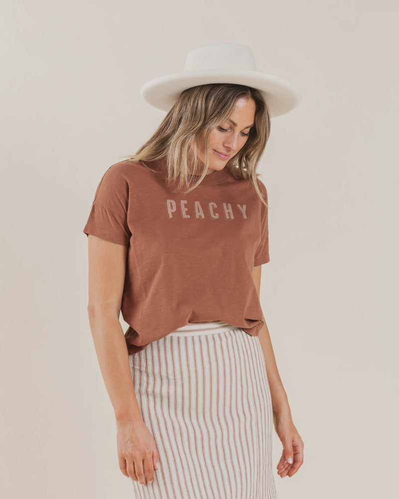 Rylee and Cru Peachy Boxy Tee - Eden Lifestyle