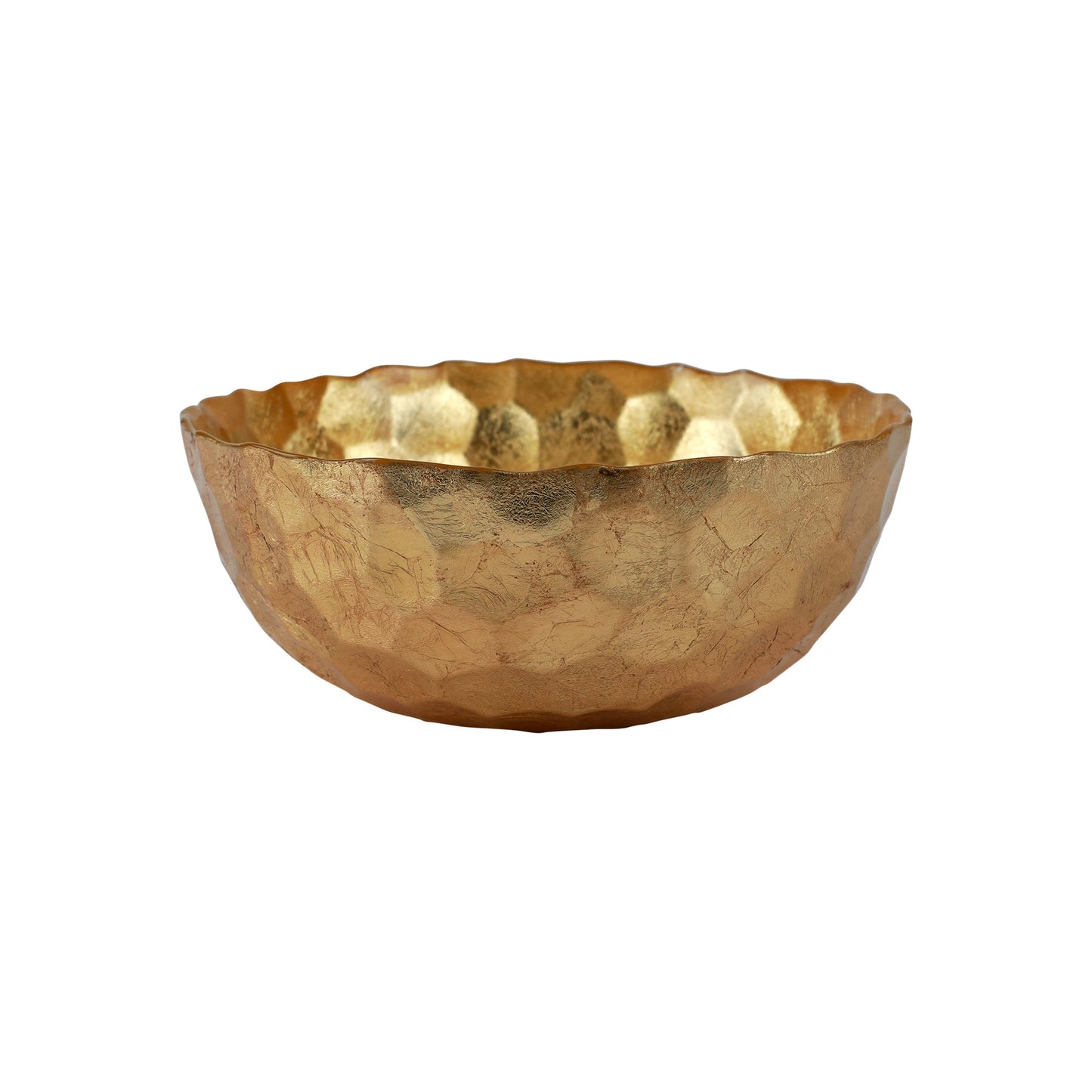 RUFOLO GLASS GOLD HONEYCOMB MEDIUM BOWL - Eden Lifestyle
