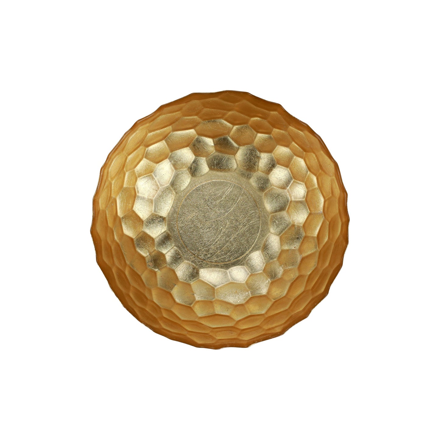 RUFOLO GLASS GOLD HONEYCOMB LARGE BOWL - Eden Lifestyle