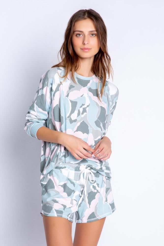 PJ Salvage, Women - Loungewear,  P.J. Salvage CAMO BLOOM LONG SLEEVE TOP