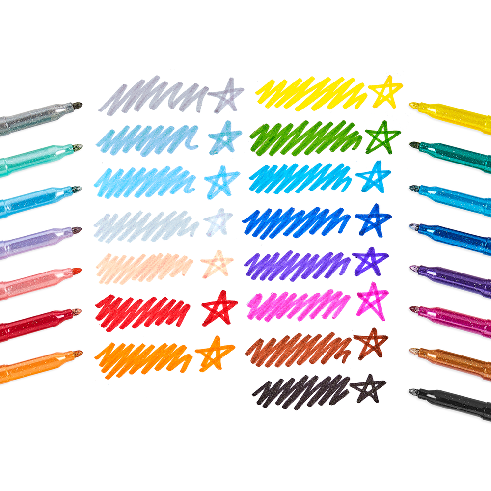 Rainbow Sparkle Glitter Markers - Eden Lifestyle