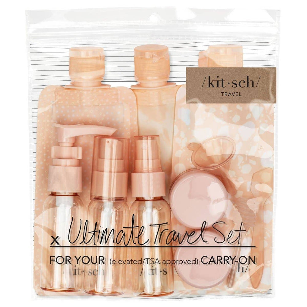 Refillable Ultimate Travel 11pc Set - Blush - Eden Lifestyle