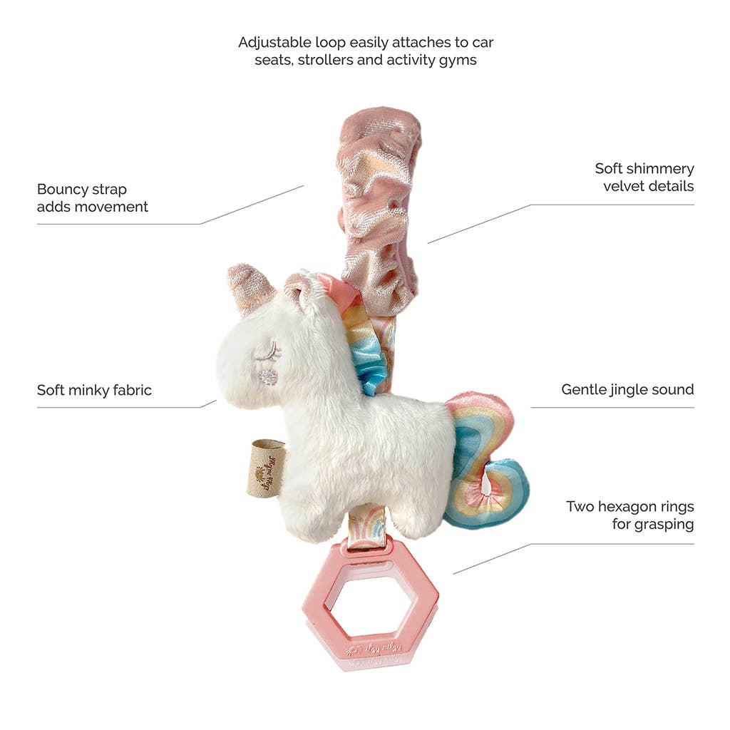 Ritzy Jingle™ Unicorn Attachable Travel Toy - Eden Lifestyle