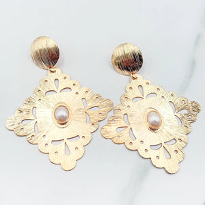 Rombo Pearl Earrings - Eden Lifestyle