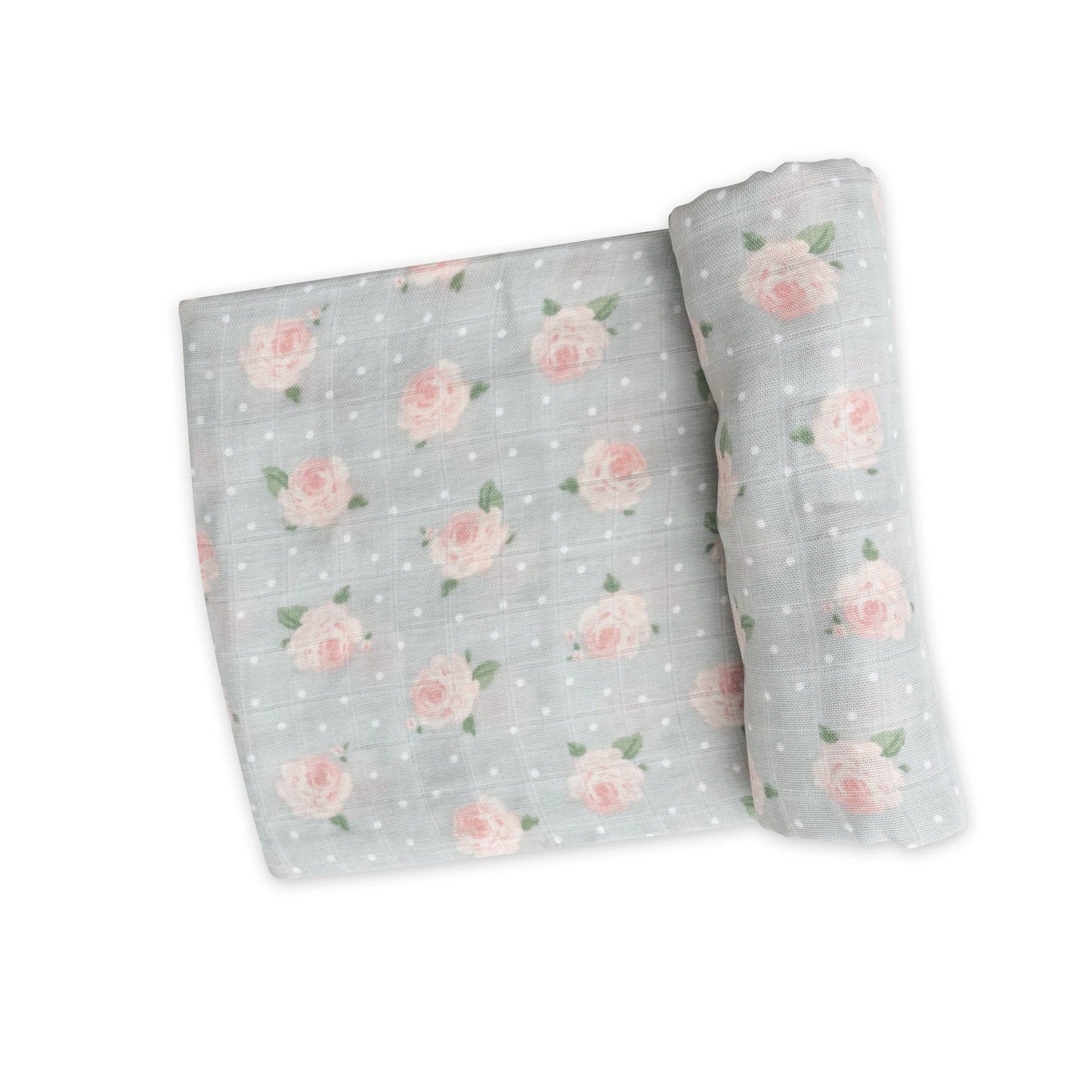 Rose Dot Gray Swaddle Blanket - Eden Lifestyle