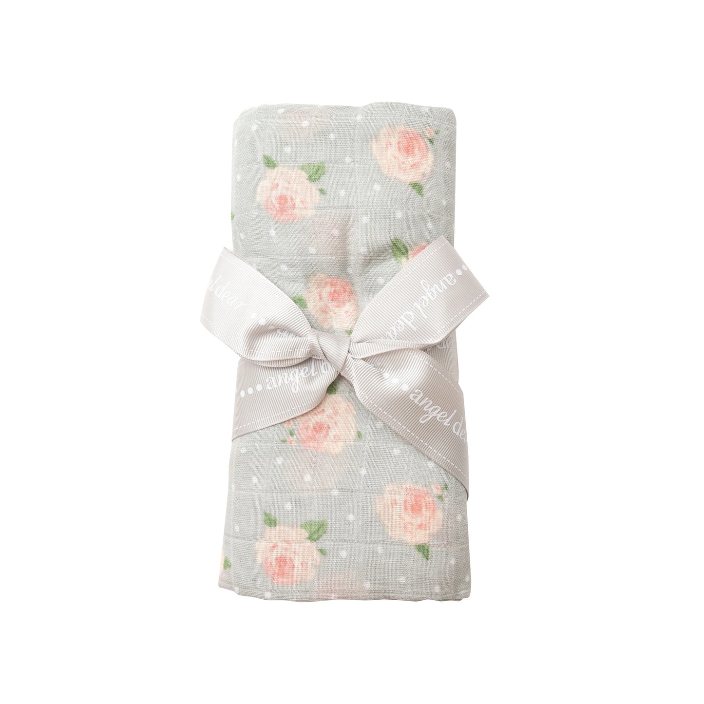 Rose Dot Gray Swaddle Blanket - Eden Lifestyle