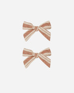 Rylee & Cru Bow with Clip in Stone Stripe - Eden Lifestyle