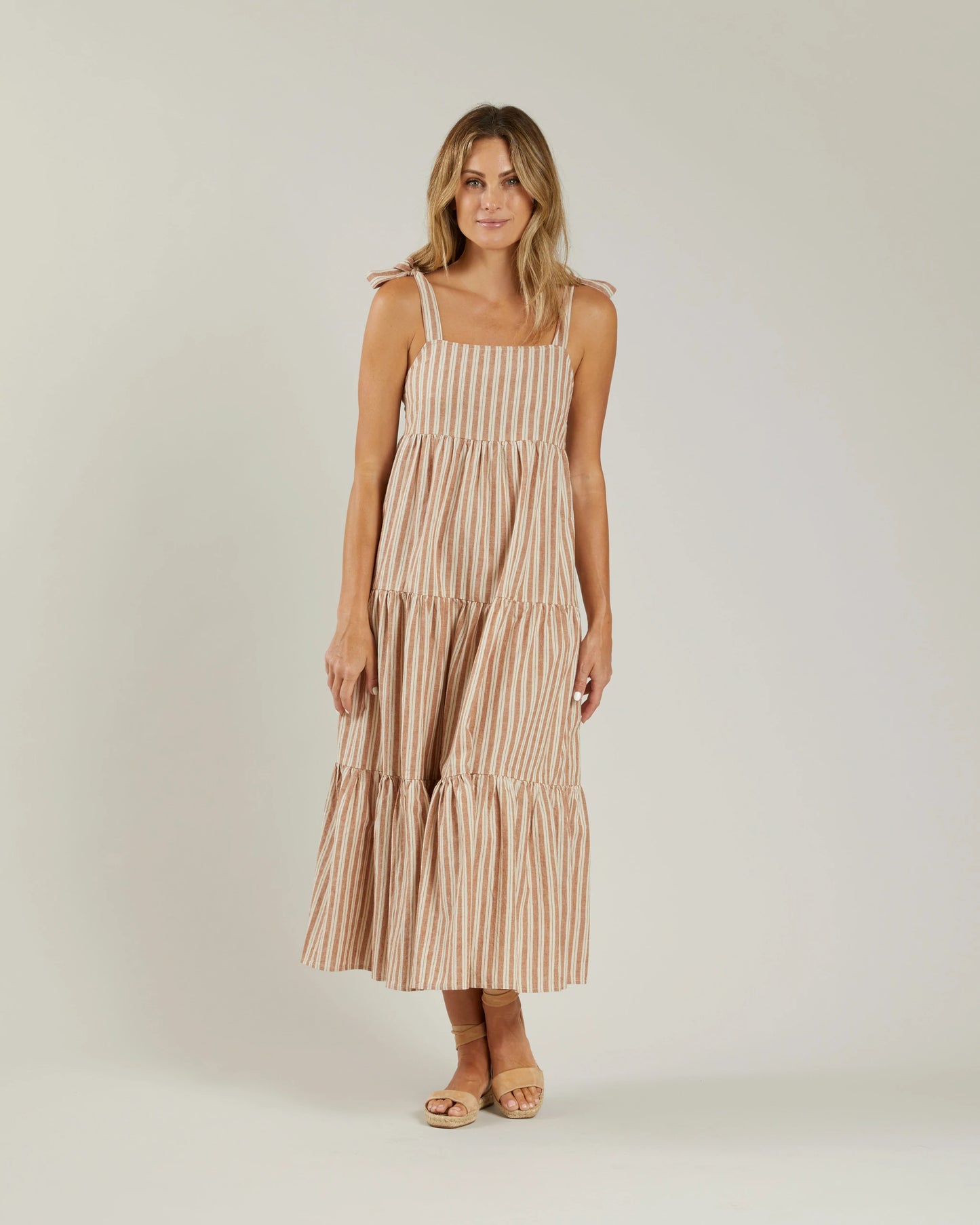 Rylee & Cru Harbor Dress in Stone Stripe - Eden Lifestyle