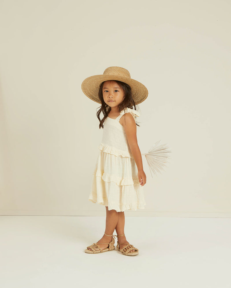 Rylee & Cru Ruffle Swing Dress Ivory - Eden Lifestyle