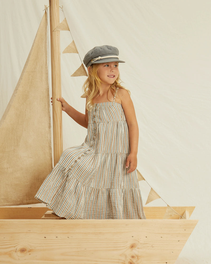 Rylee & Cru Tiered Maxi Dress in Nautical Stripe - Eden Lifestyle