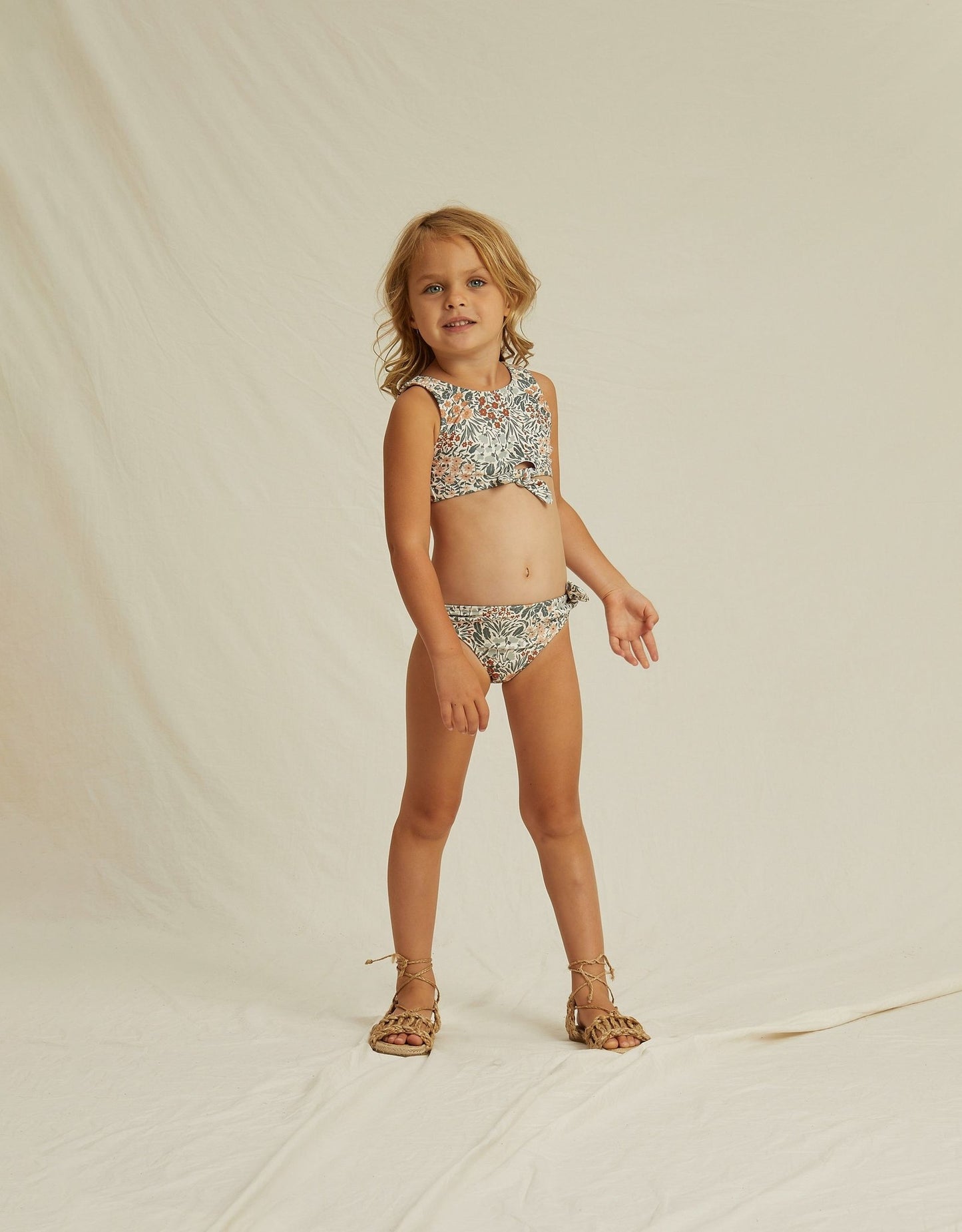 Rylee & Cru Knotted Bikini in Flower Field - Eden Lifestyle