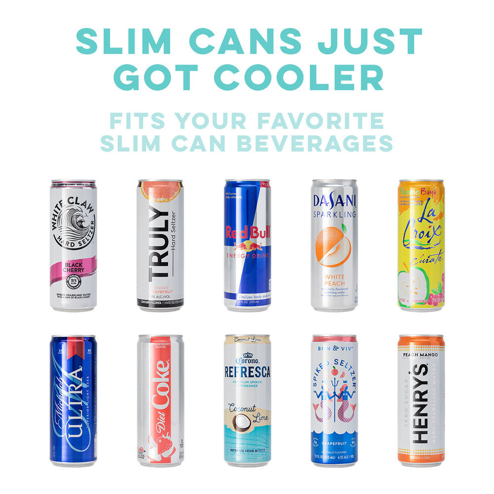 Swig Indigo Isles Skinny Can Cooler (12oz) - Eden Lifestyle