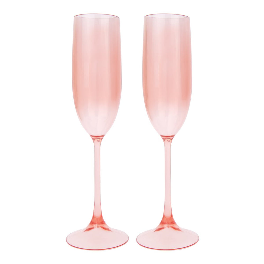 Poolside Champagne Flutes Powder Pink - Eden Lifestyle