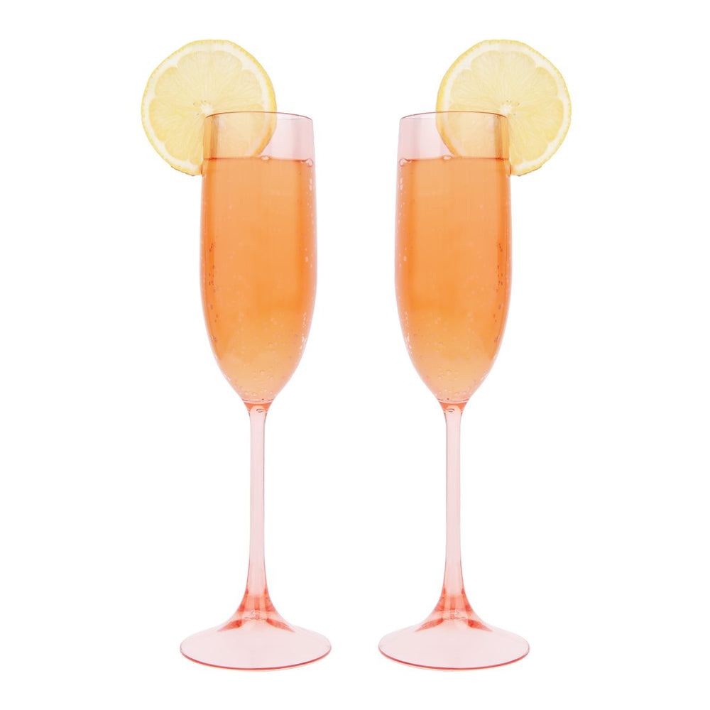 Poolside Champagne Flutes Powder Pink - Eden Lifestyle