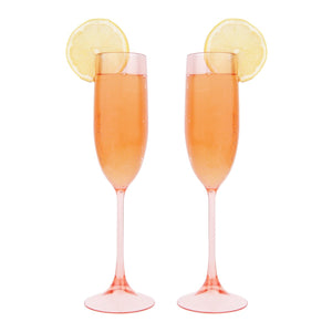 Poolside Champagne Flutes Powder Pink - Eden Lifestyle