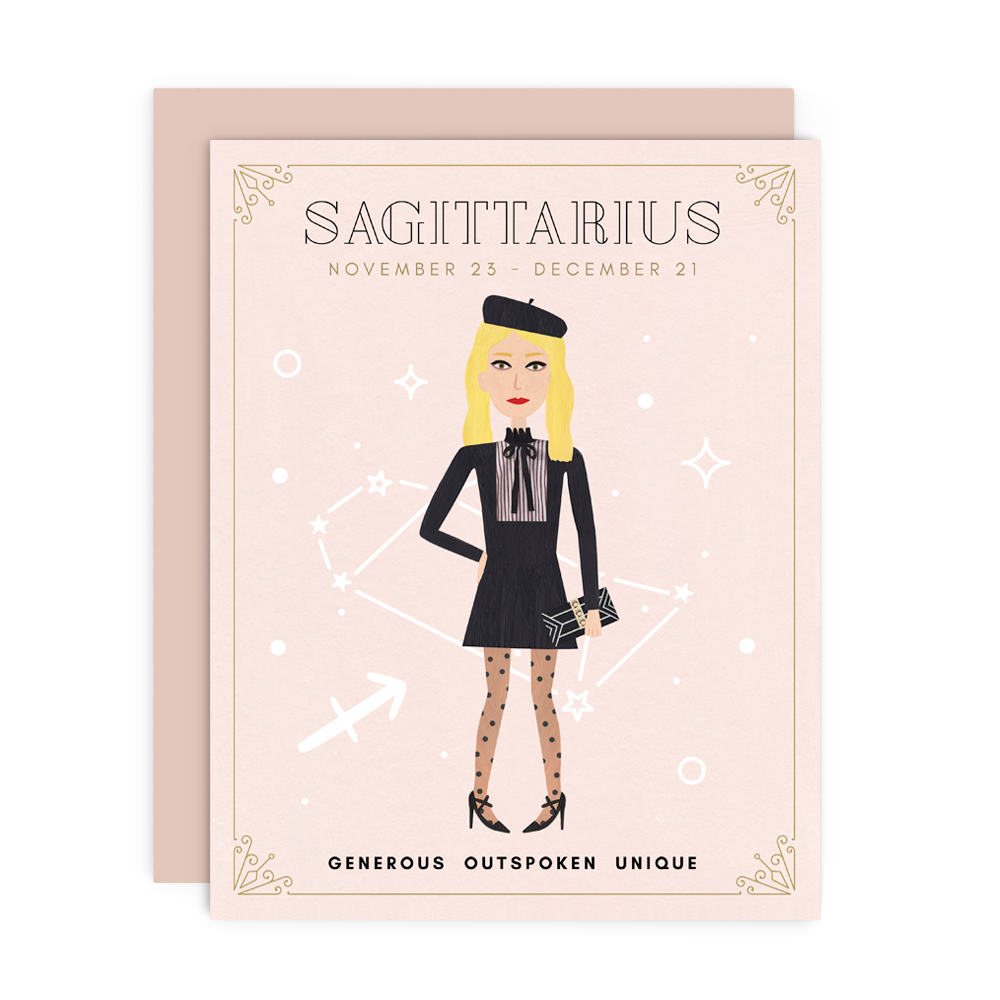 SAGITTARIUS ZODIAC BABE Greeting Card - Eden Lifestyle