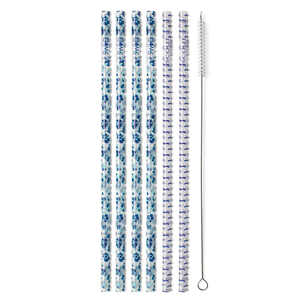 SCOUT Cool Cat + Navy Reusable Straw Set - Eden Lifestyle