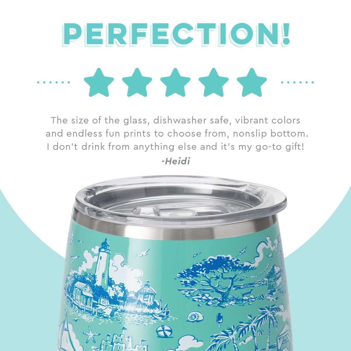 Swig SCOUT+Swig Coastal Rica Stemless Wine Cup (14oz) - Eden Lifestyle