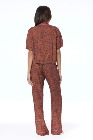 Saltwater Luxe Short Sleeve Button Front Top & Full Length Pant Set - Eden Lifestyle