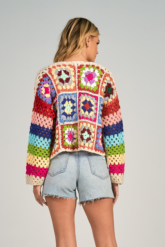 Rainbow Sweater Cardigan - Eden Lifestyle