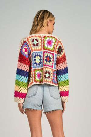 Rainbow Sweater Cardigan - Eden Lifestyle