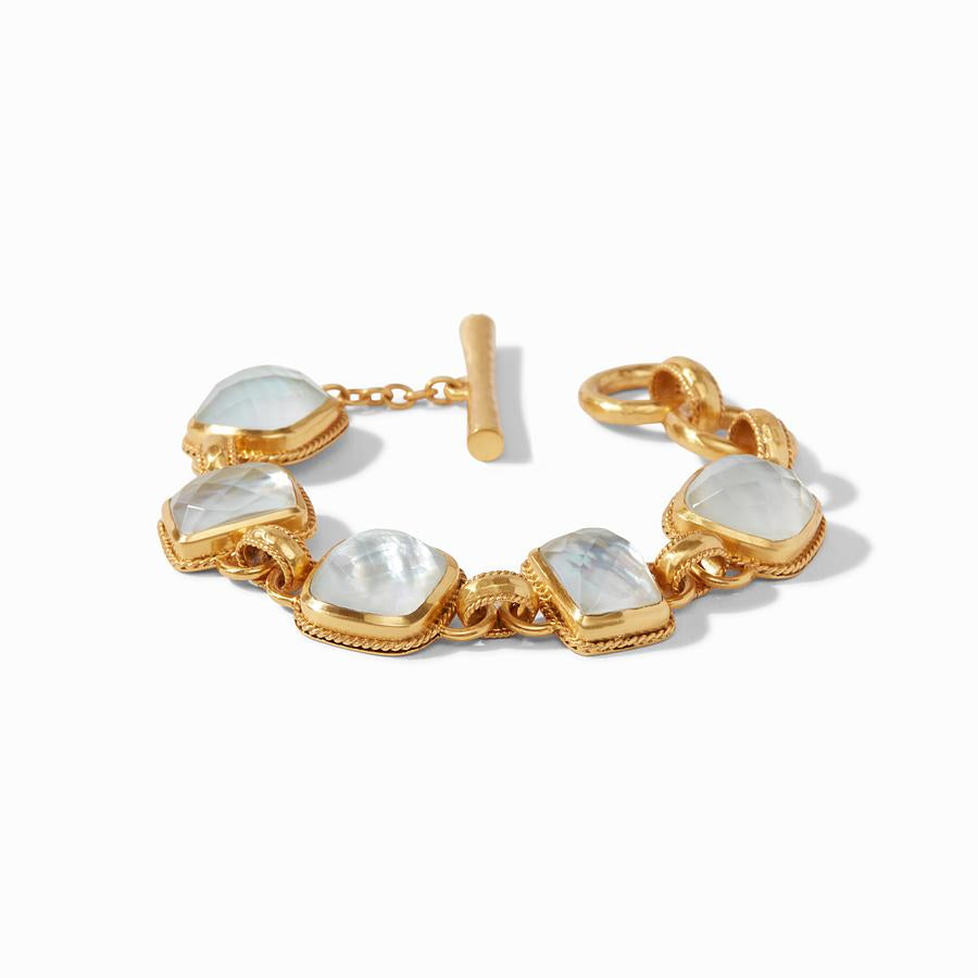 Julie Vos - Savoy Demi Bracelet Gold Iridescent Clear Crystal - Eden Lifestyle