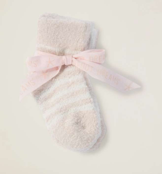 Barefoot Dreams CozyChic Lite® Infant Sock Set Pink Pearl - Eden Lifestyle