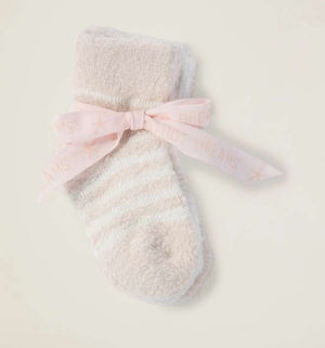 Barefoot Dreams CozyChic Lite® Infant Sock Set Pink Pearl - Eden Lifestyle