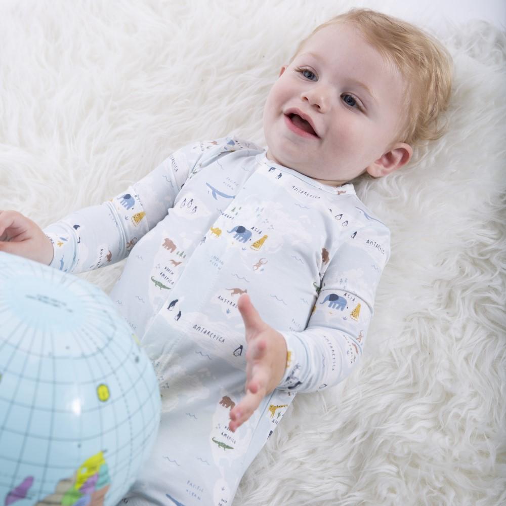 Magnificent Baby, Baby Boy Apparel - Pajamas,  Magnetic Me Sea The World Modal Magnetic Footie