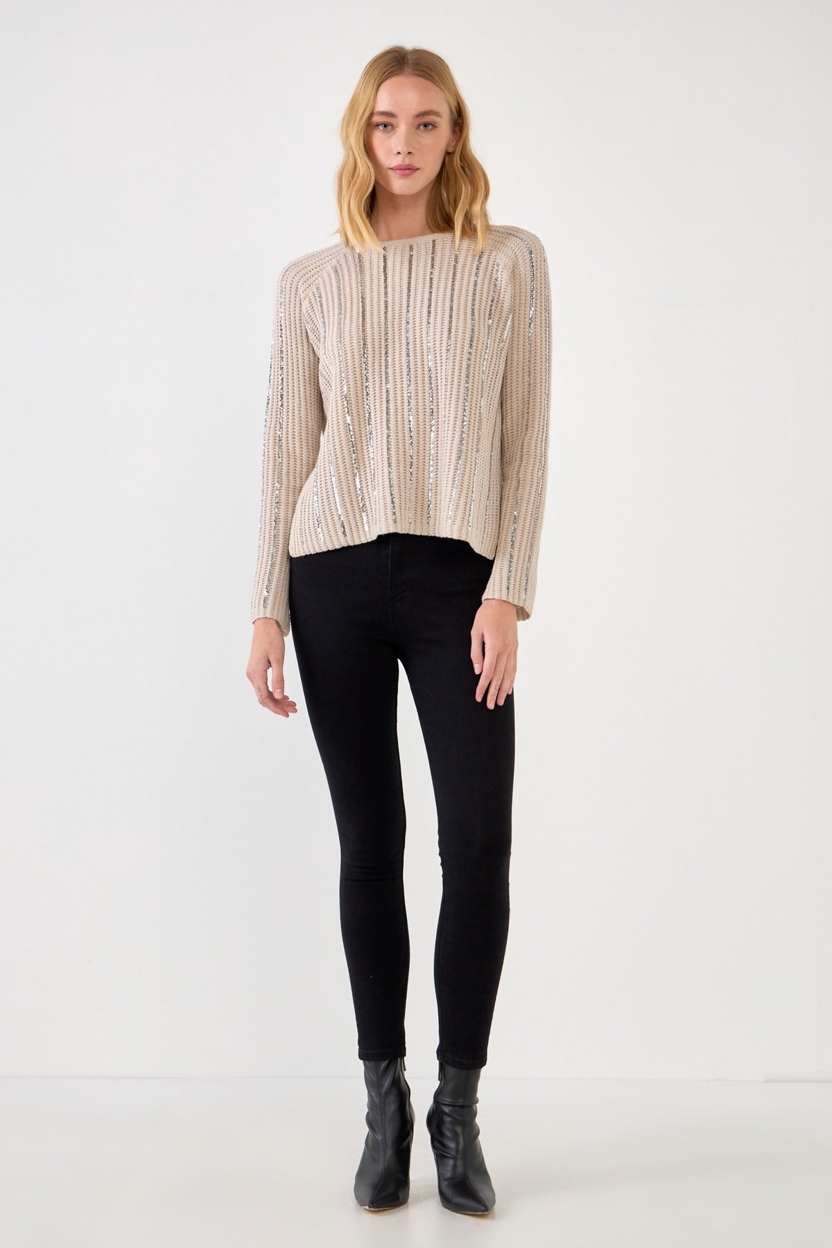 Sequins Detail Sweater - Eden Lifestyle